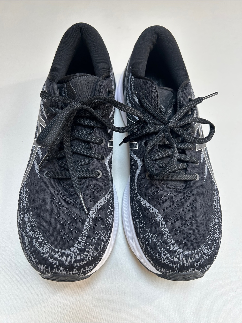Asics Black and White Women's Athletic Running Shoes
